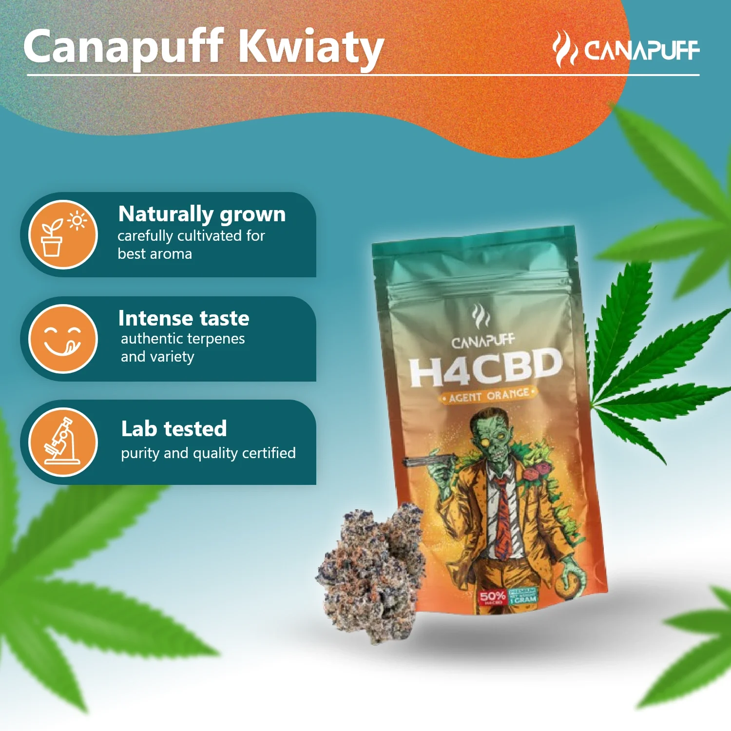 H4CBD Flowers Agent Orange 50% - Image 3