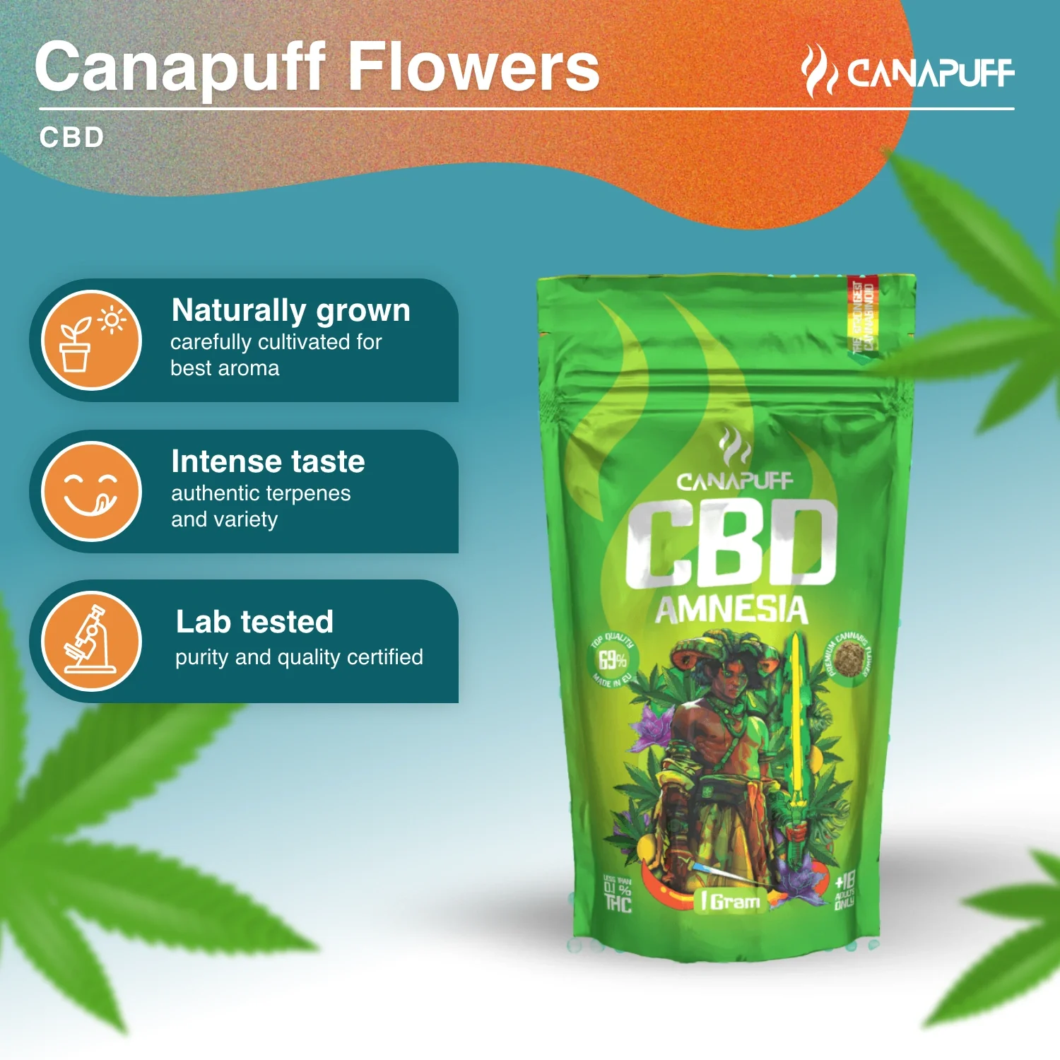CBD Flowers Amnesia 69% - Image 2