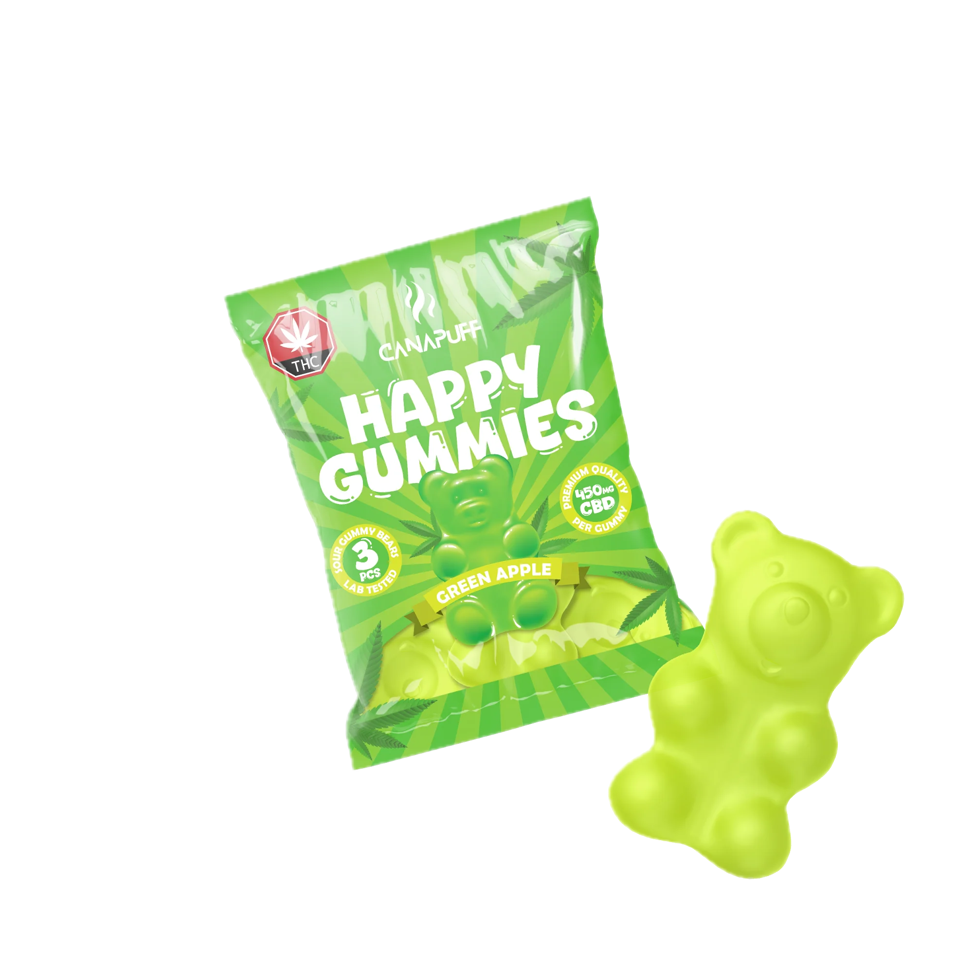 CBD Gummies Green Apple - Image 2