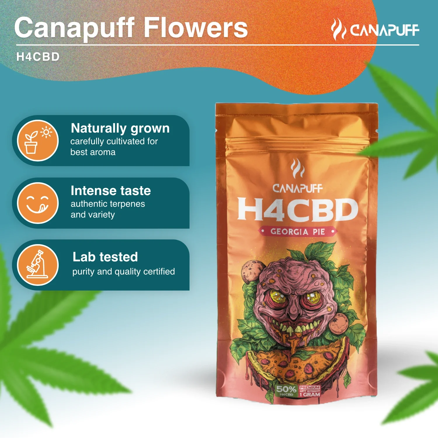 H4CBD Flowers Georgia Pie 50% - Image 2