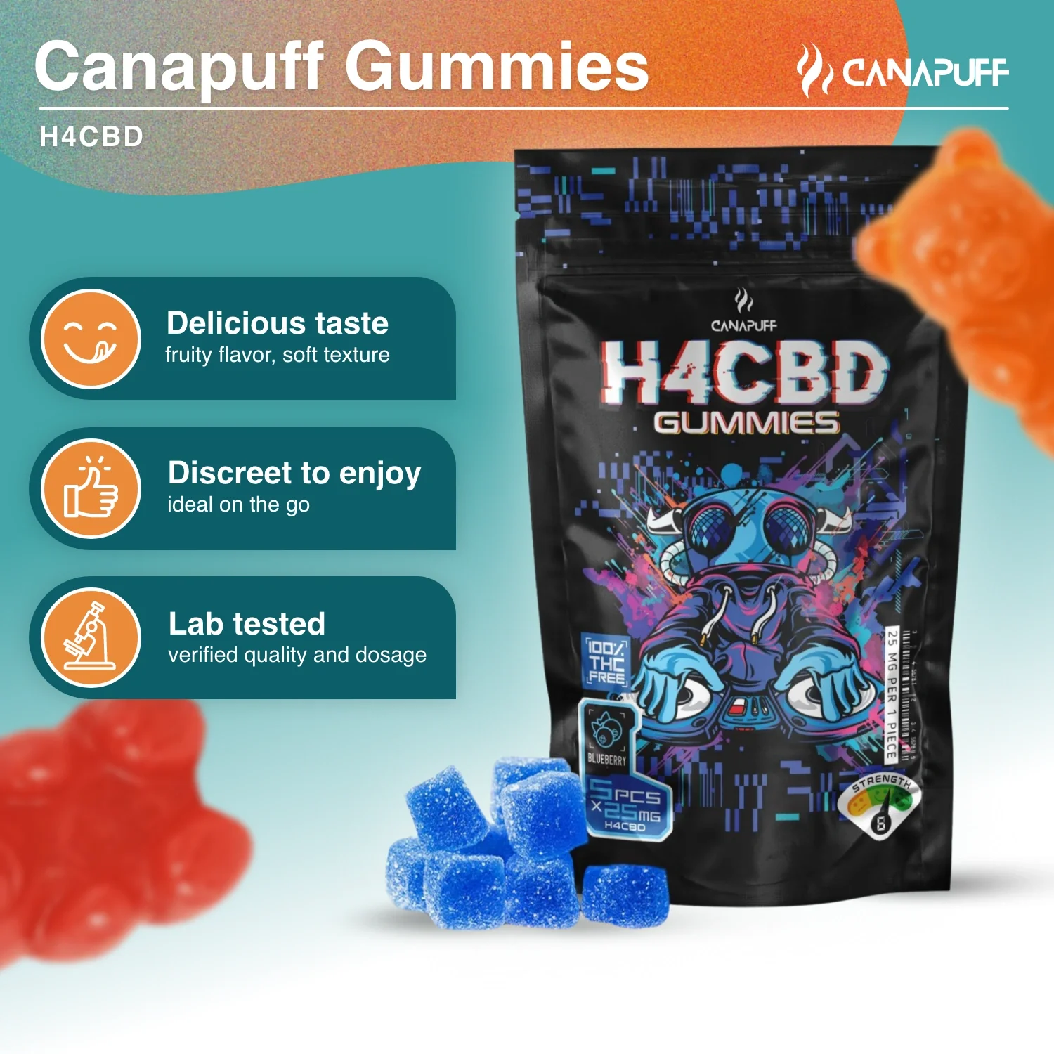 H4CBD Gummies Blueberry - Image 3