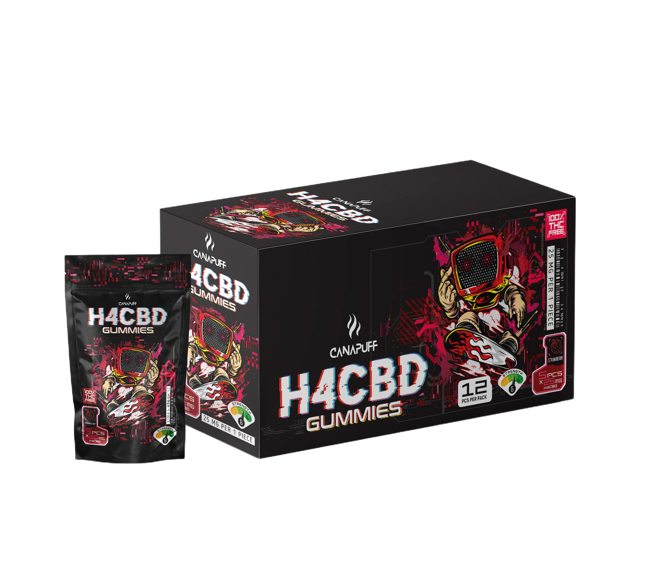 H4CBD Gummies Strawberry - Image 2