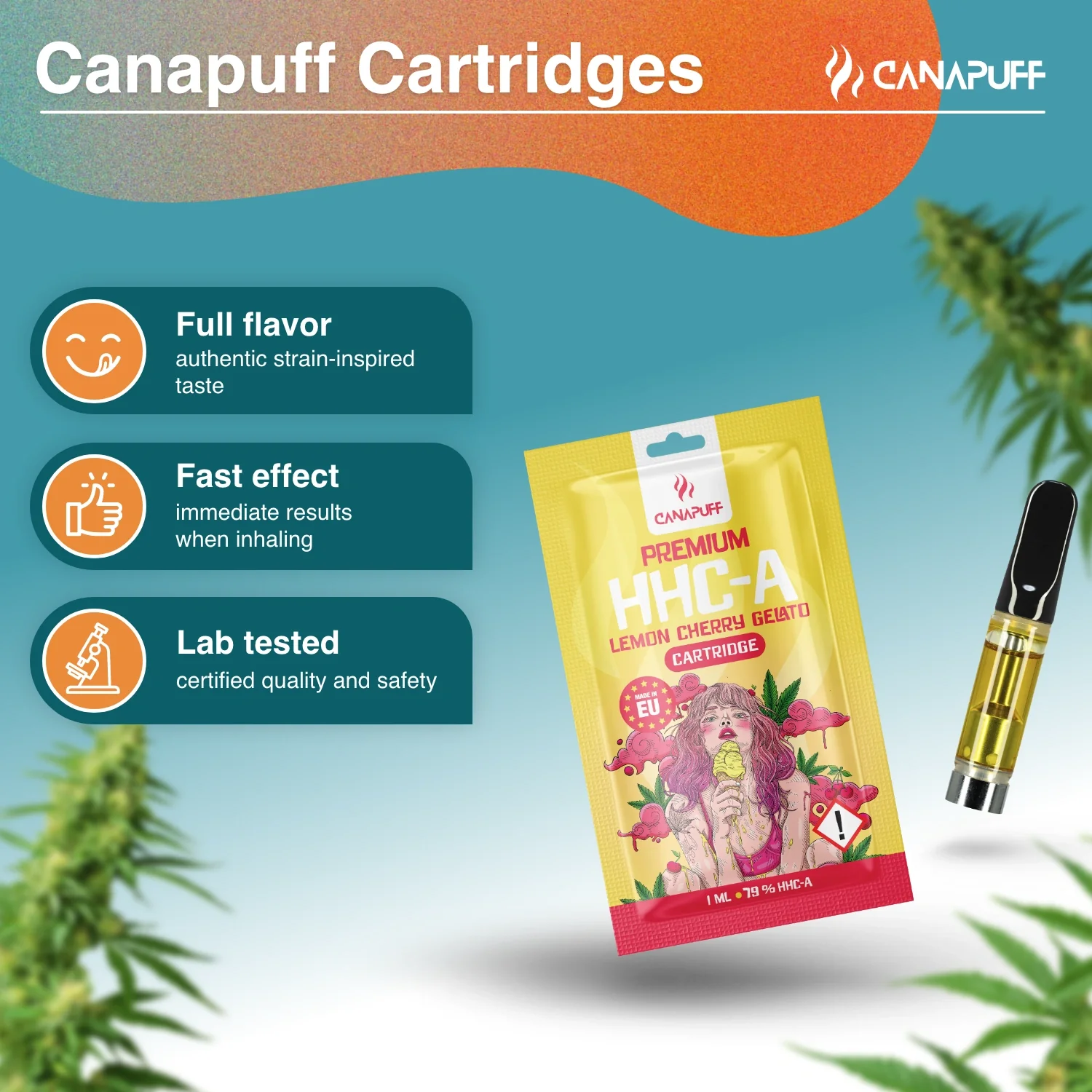HHC-A Cartridge Lemon Cherry Gelato 79% - Image 2
