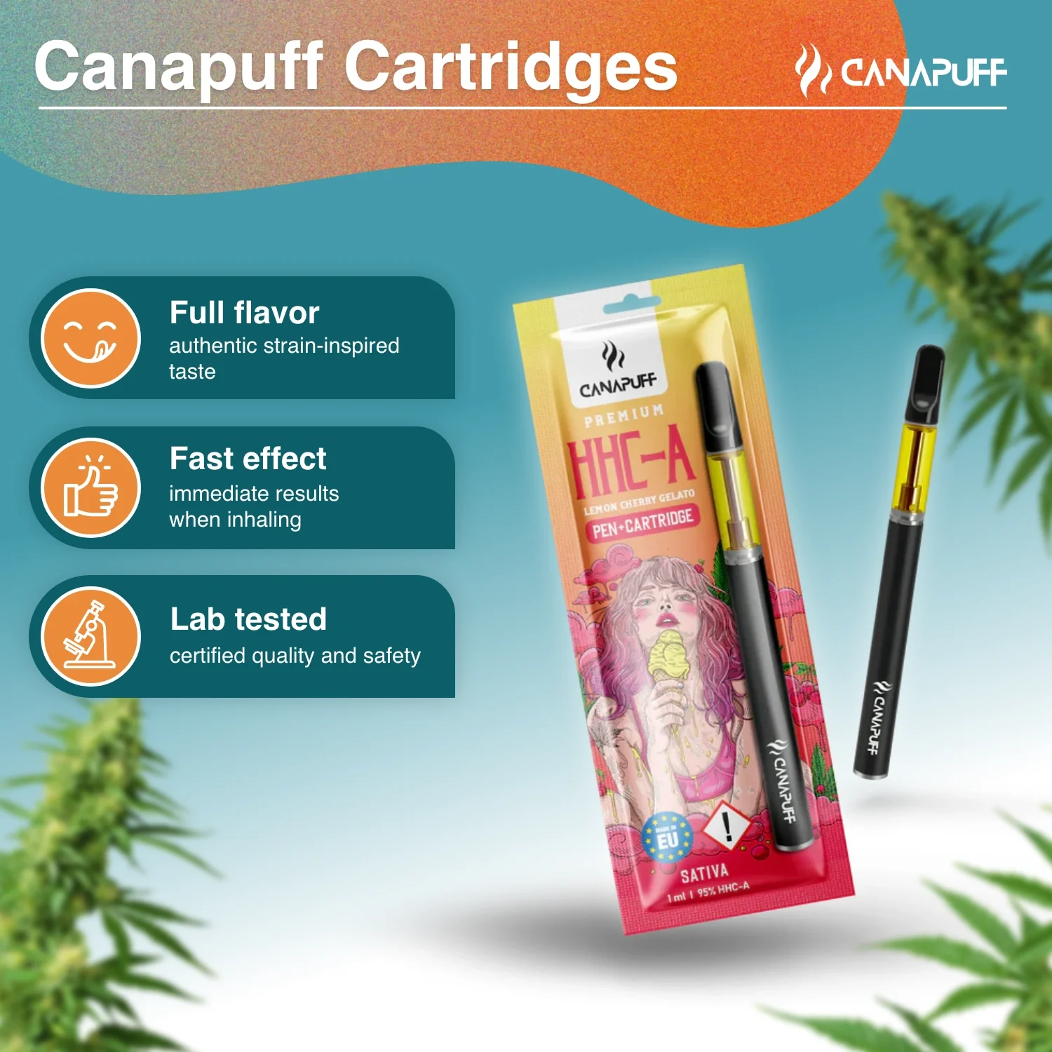 HHC-A Pen+Cartridge Lemon Cherry Gelato 95% - Image 2