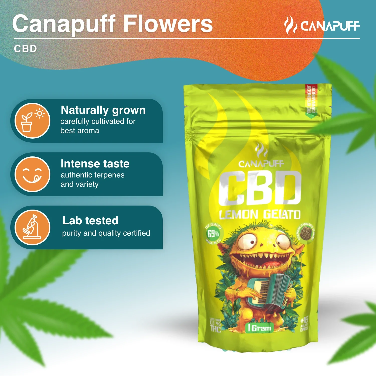CBD Flowers Lemon Gelato 69% - Image 2