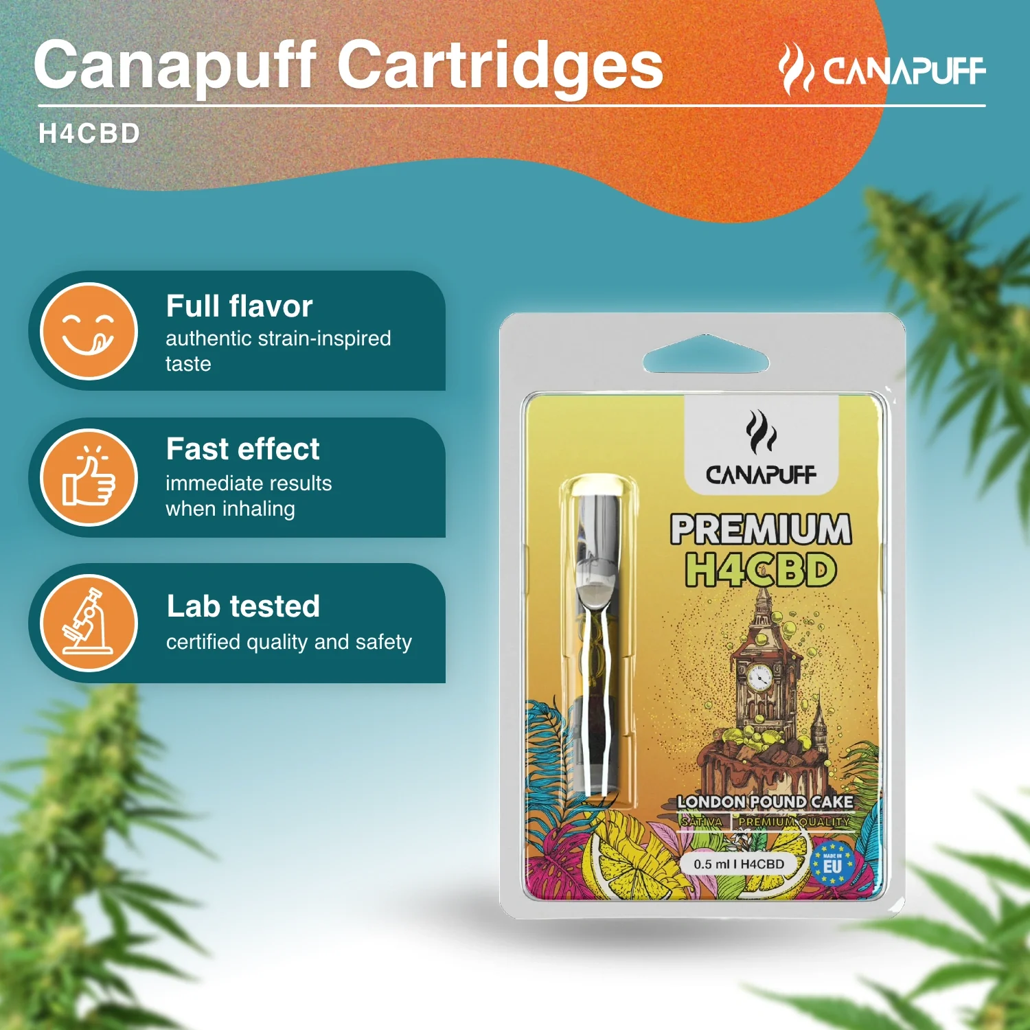 H4CBD Cartridge London Pound Cake 96% - Image 2