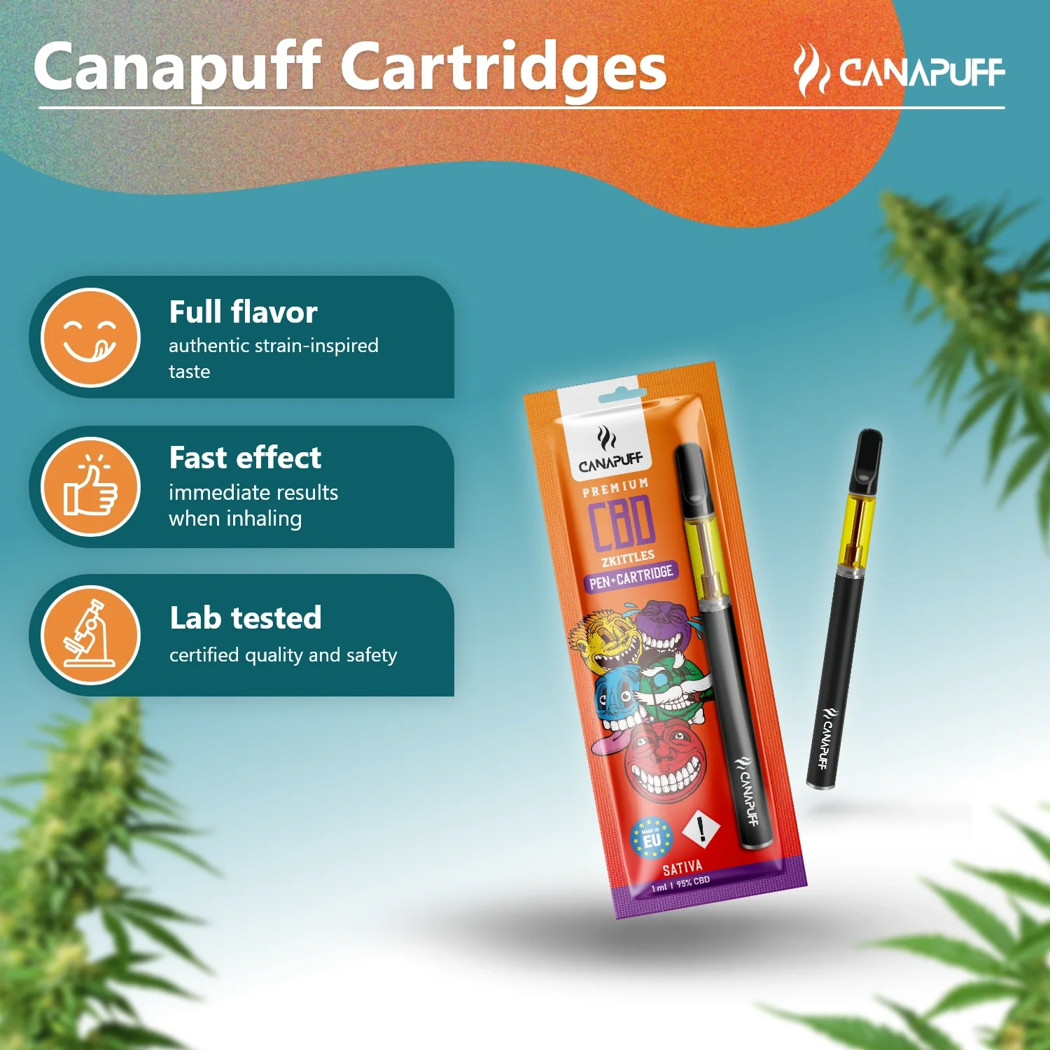 CBD Pen+Cartridge Zkittles 95% - Image 2