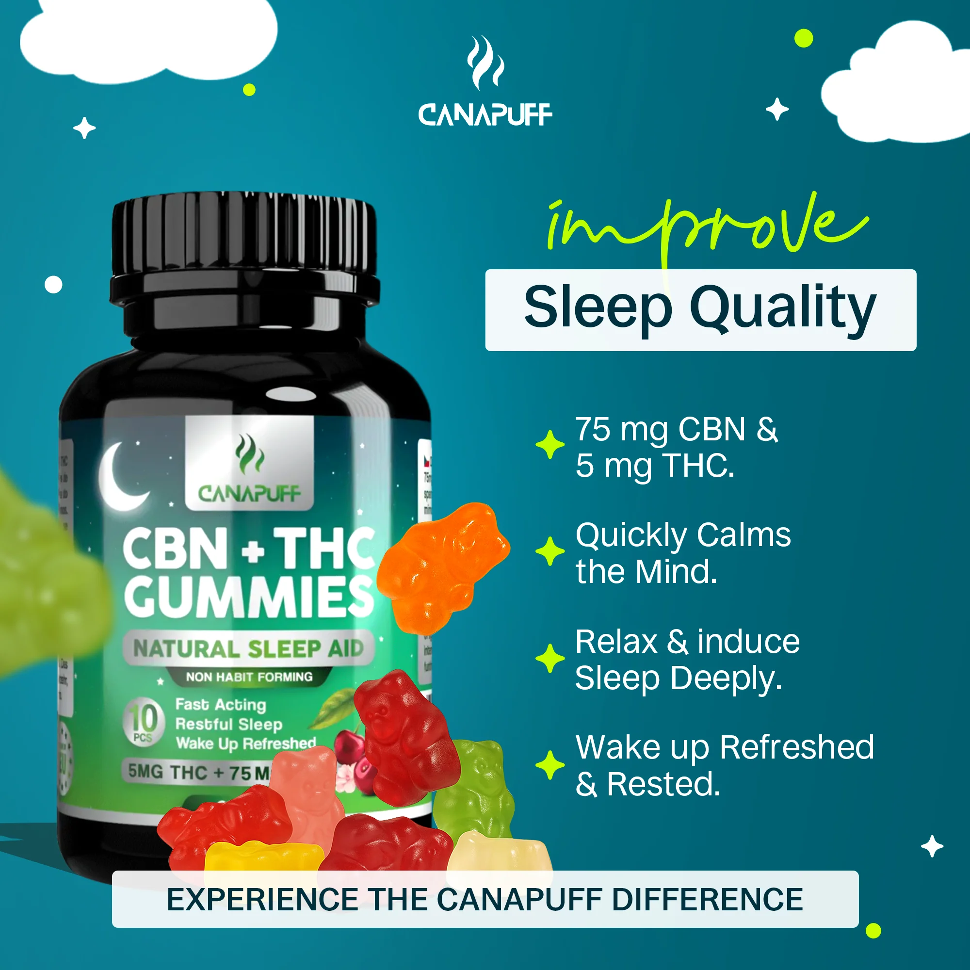 CBN+THC Gummies Cherry - Image 3