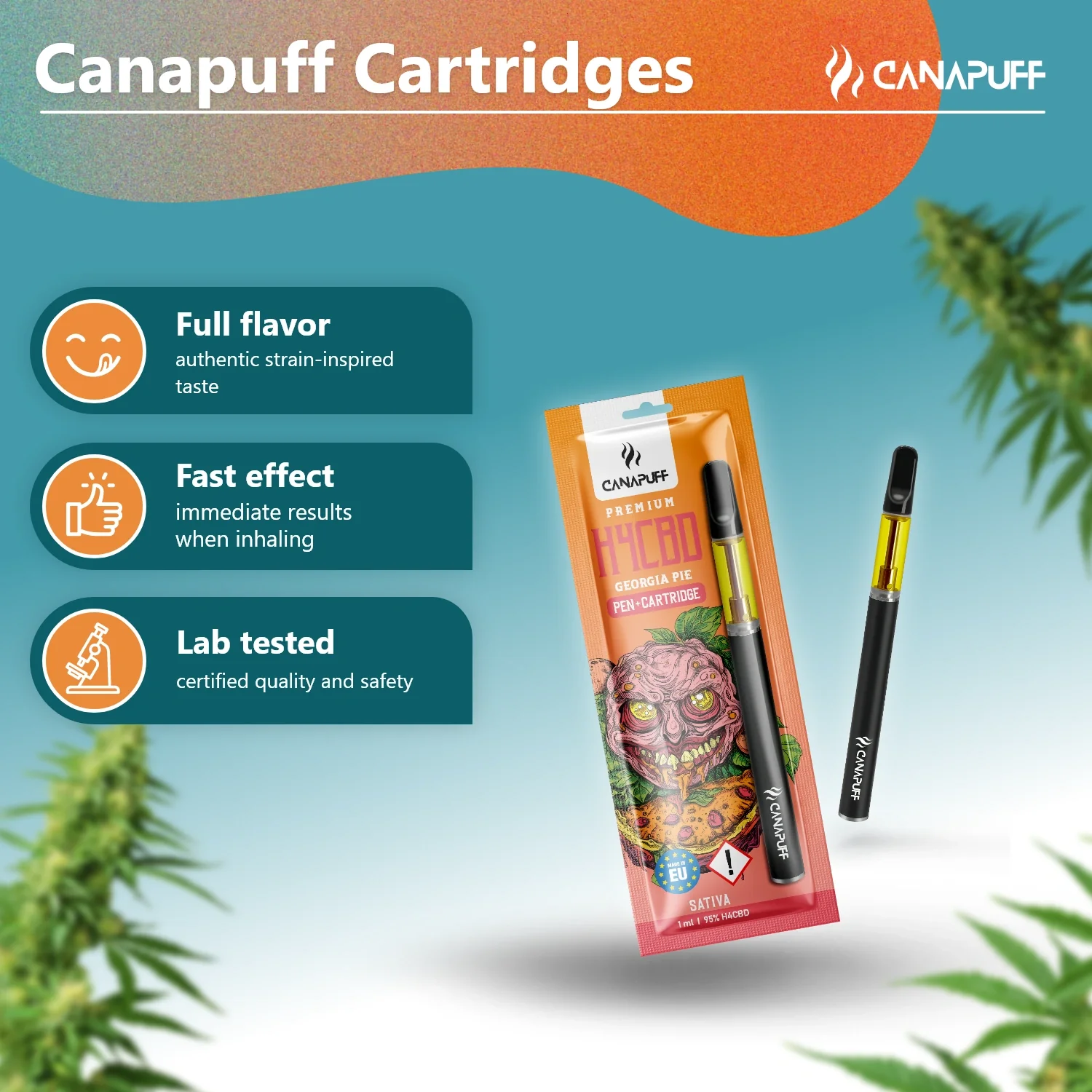H4CBD Pen+Cartridge Georgia Pie 95% - Image 2