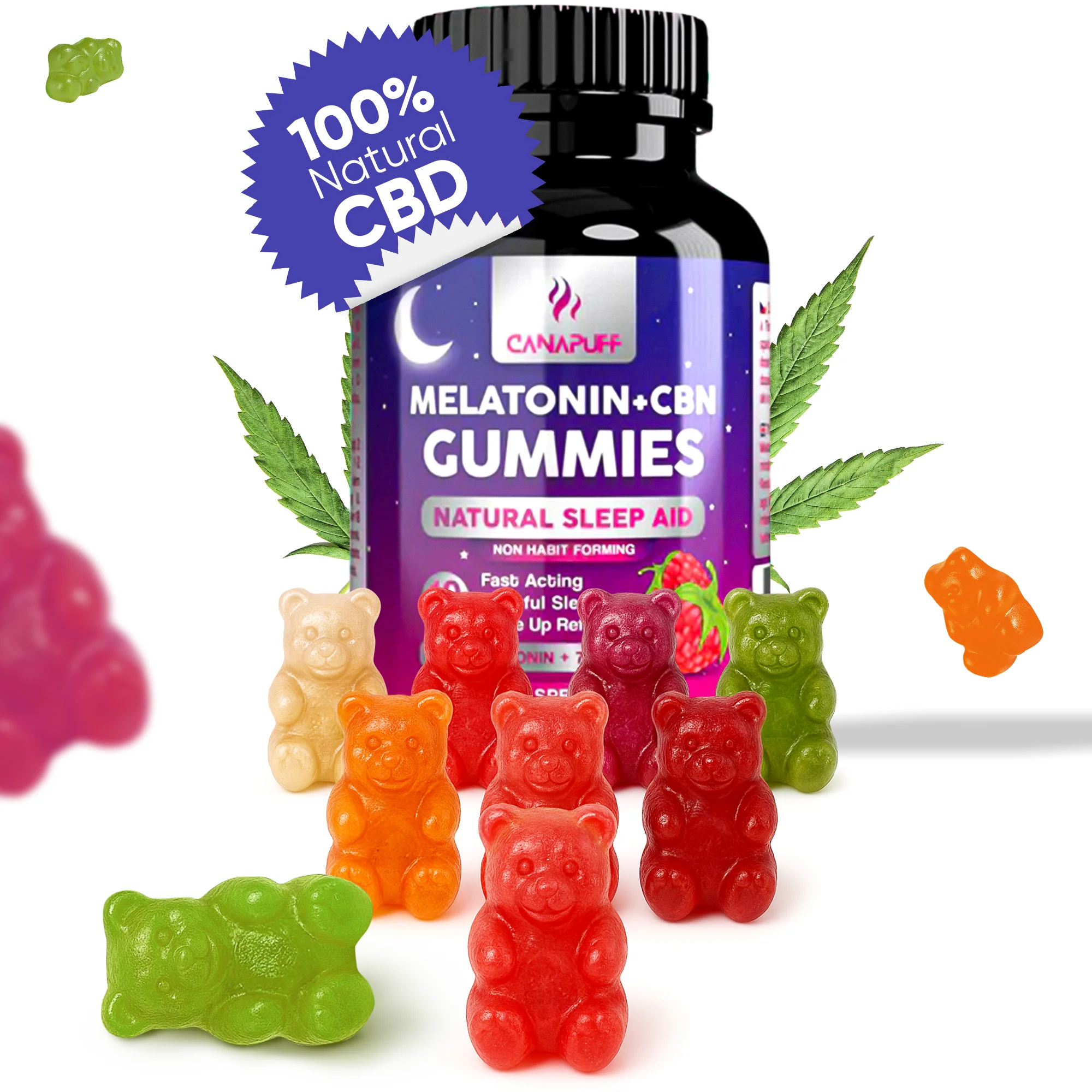 Melatonin+CBN Gummies Raspberry - Image 2