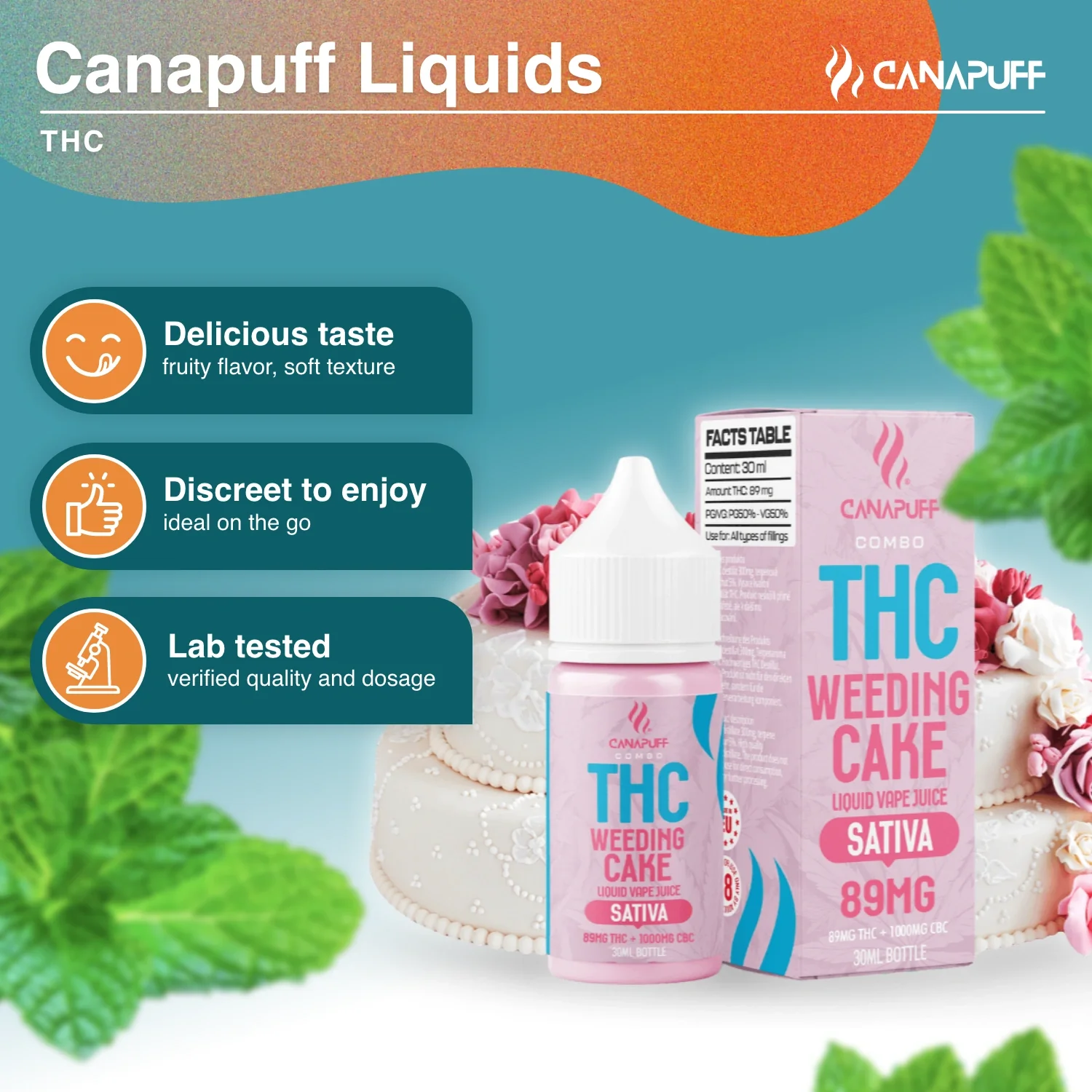 THC Liquid CBC Weeding Cake 30ml - Image 2