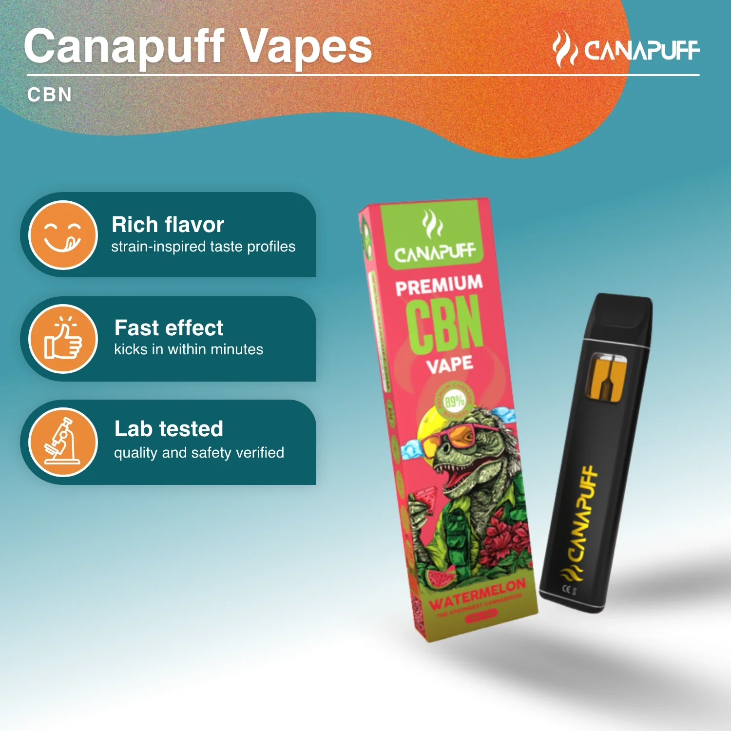 CBN Vape Watermelon 89% 1ml - Image 2